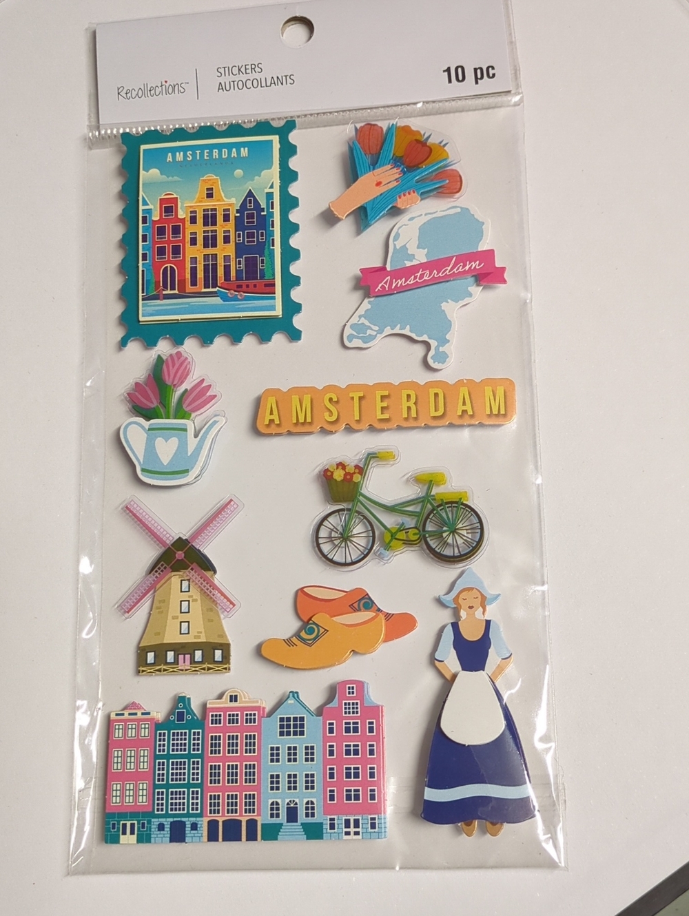 ☀️Recollections Amsterdam Travel Stickers Pack Dimensional